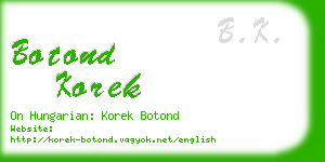 botond korek business card